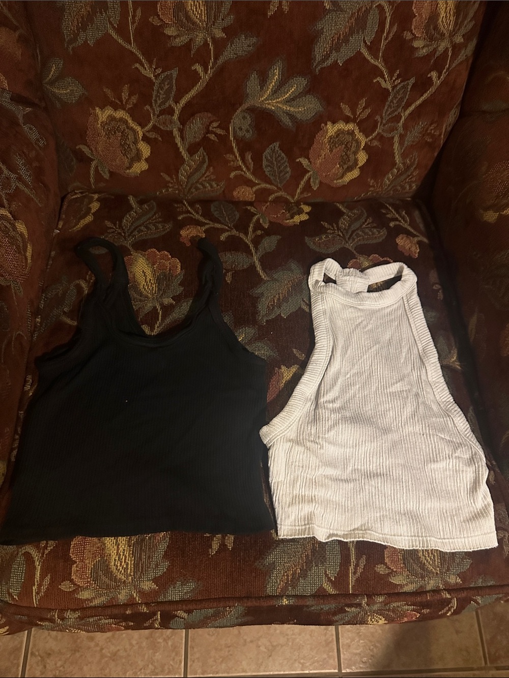 Urban Outfitters Black & White Ribbed Crop Tops